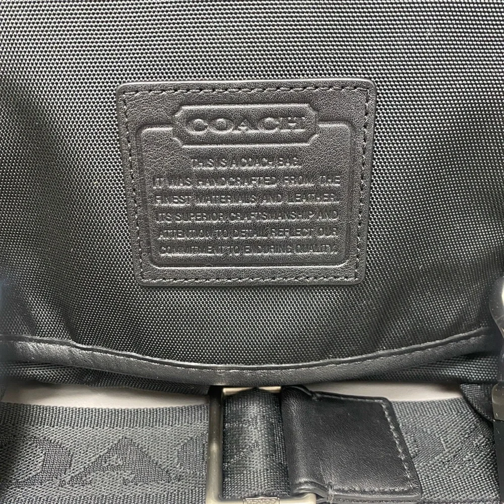 Coach Voyager Black Messenger Bag/ Travel Bag With Silver Accents - NWOT